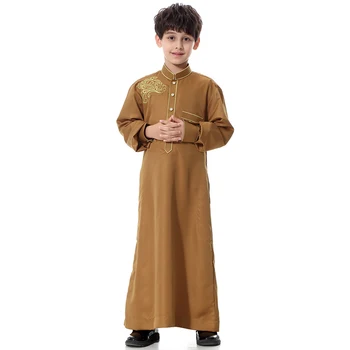 

New Kids Abaya Islamic Dubai Kids Clothing Patchwork Ropa arabe hombre