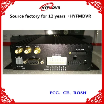 

3G GPS WiFi remote monitoring host 4CH 1080P dual SD card MDVR bus / taxi / school bus general mobile DVR