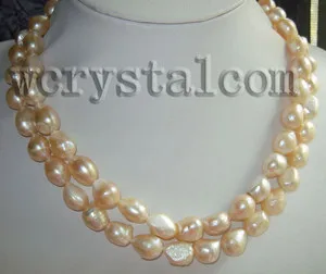 

Excellent Natural 16mm Baroque Pink Pearl Necklace