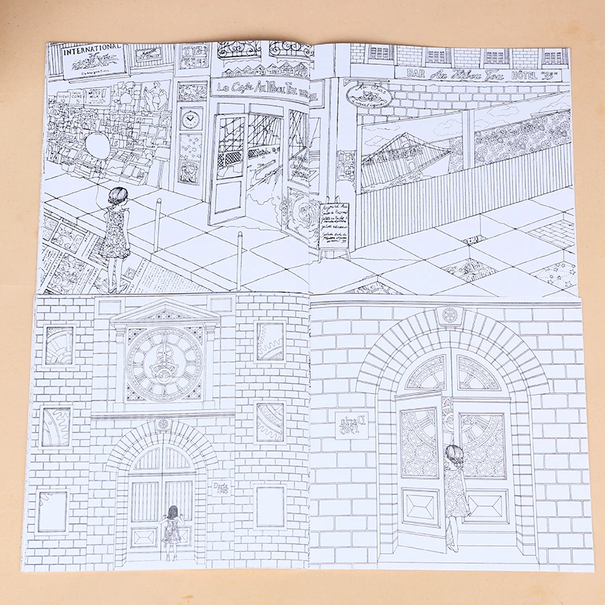 1 PC 24 Pages New Time Travel Adult English Version Graffiti Coloring Book Kids Painting Books for Children Office Stationery 1 PC 24 Pages New Time Travel Adult English Version Graffiti Coloring Book Kids Painting Books for Children Office Stationery