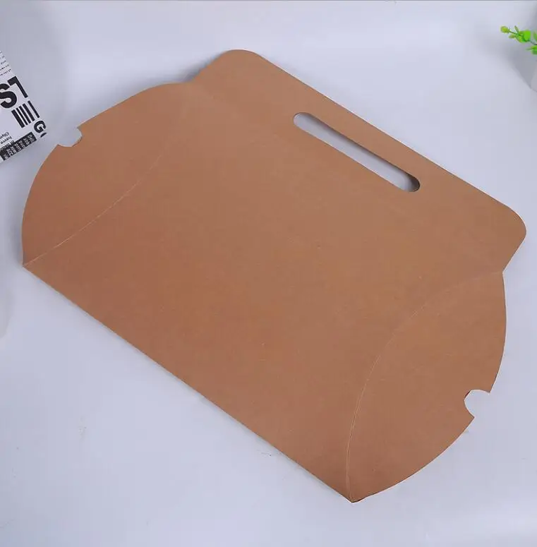 20 шт Большой 27x19 5x6 см крафт/черный/белый форма подушки свадебный подарок коробка