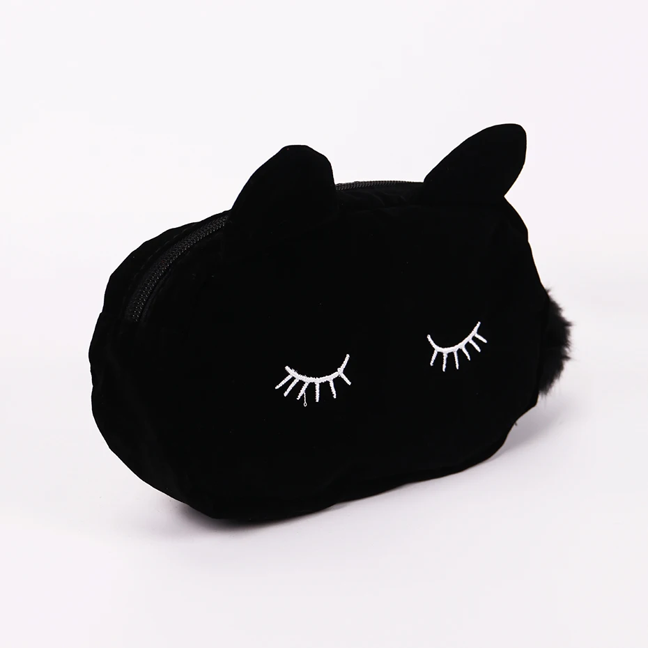 

1 Piece Cute Kawaii Cat Lady Hairball Zipper Stationery Pencil Case Bag Office School Supplies Gift