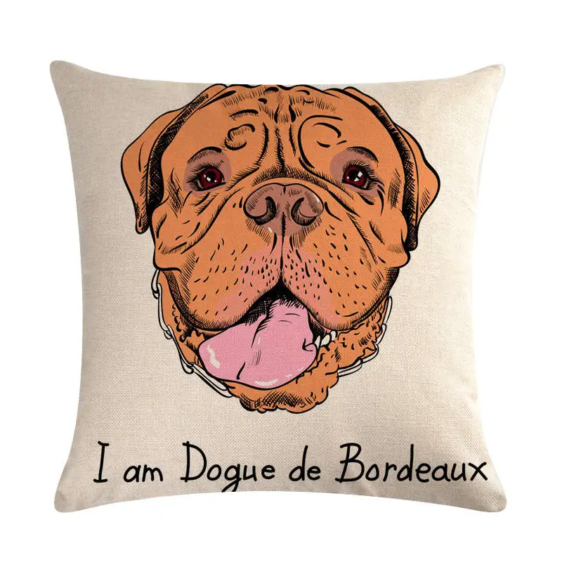 45 см x 45 м домашнее животное Американский бульдог хлопок белье dogue de Bordeaux Чехлы для подушек домашний диван украшения обнимашки наволочки ZY1155 - Цвет: ZY115504