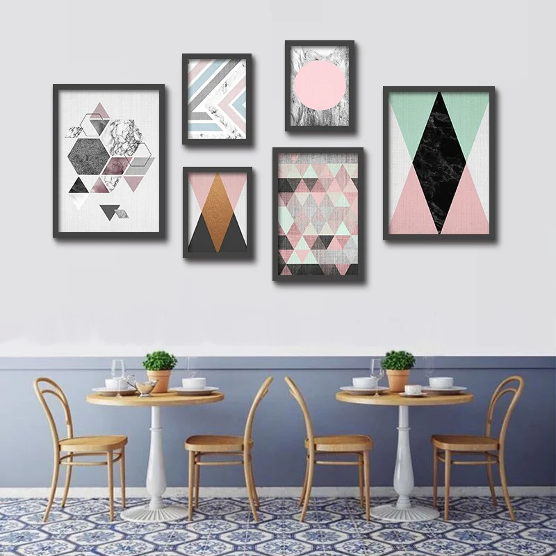 

GY66 Abstract Geometric Graphic Painting Drawing Core Wall Picture Canvas Print Watercolor Poster Living Room Decorate
