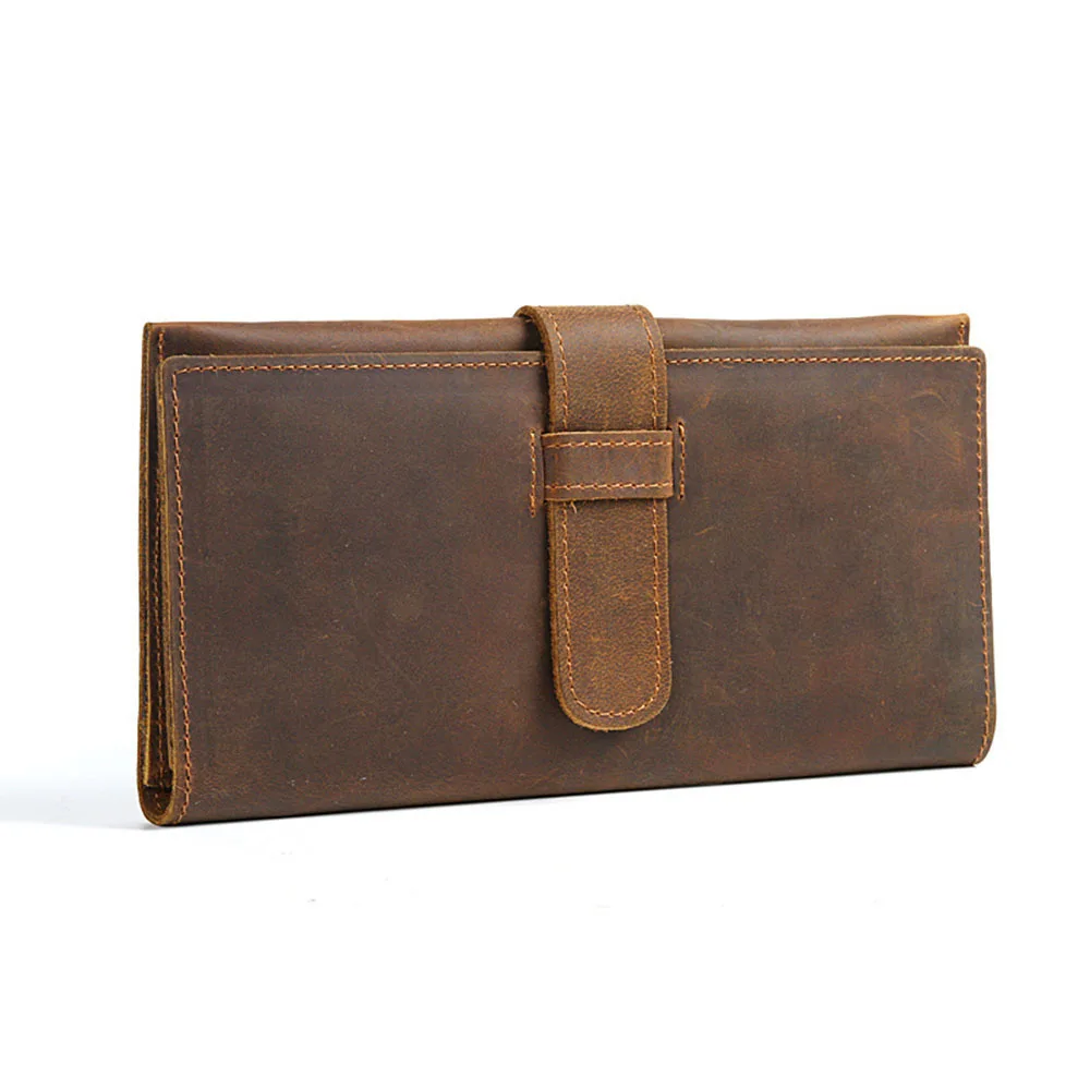 

2018 New Arrivals Credit ID Card Holder Men Wallet Crazy Horse Genuine Leather RFID Blocking Vintage Design Customized Wholesale