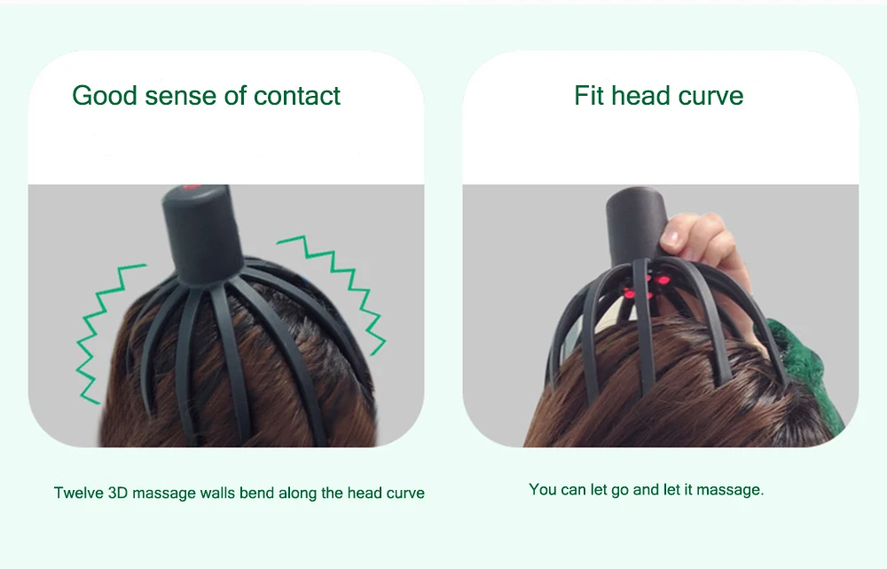 Электрический акупунктурный массажер для головы вибрирующий массажёр кожи головы от выпадения волос Осьминог оборудование для ухода за шеей расслабляющий массажер для снятия стресса