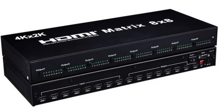 

cctv video wall 4K 2K 8X8 HDMI switch eight to eight 1 8 matrix cross distributor controller processor