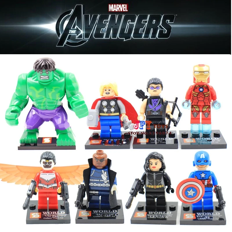 80pcs SY161 The Avengers Thor Hulk Iron Man Captain America super hero building blocks kids children for baby toys iluminador baby-blocks-toys : image 80pcs SY161 The Avengers Thor Hulk Iron Man Captain America super hero building blocks kids children for baby toys iluminador baby-blocks-toys
