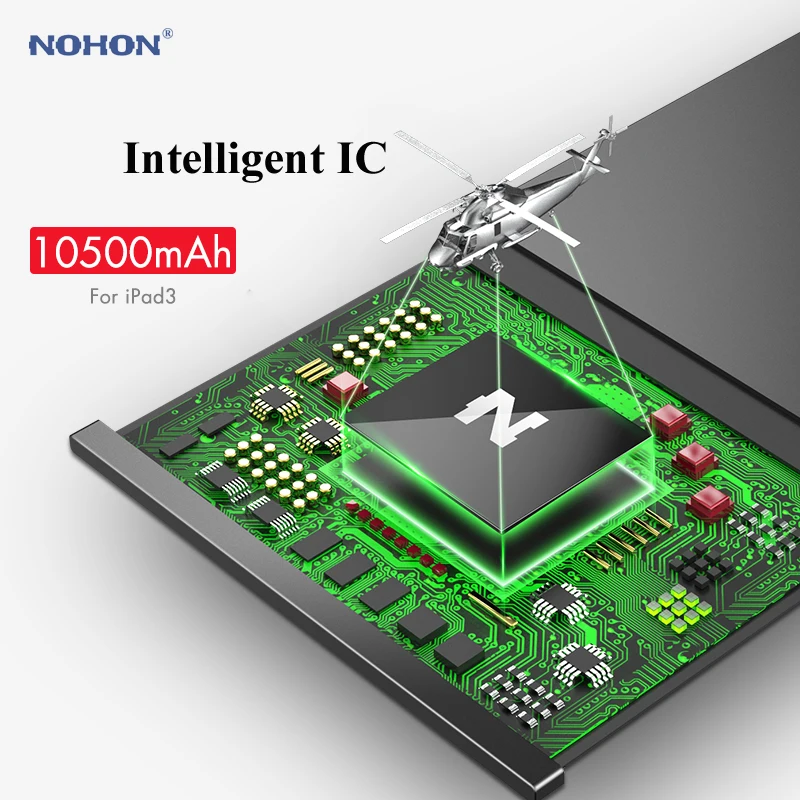 Аккумулятор Nohon для iPad 3 4 A1389 10500 мАч 3RD A1403 A1416 A1430 A1433 A1458 iPad3 iPad4 батарея Apple 4|Батареи