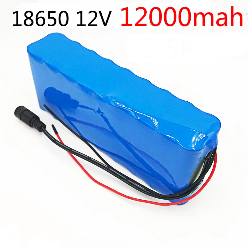 

18650 12V Rechargeable Battery DC 11.1V 12.6V 18650 Li-ion Battery 12000 mAh Hunting Xenon Fishing Lamp Outdoor Light Source
