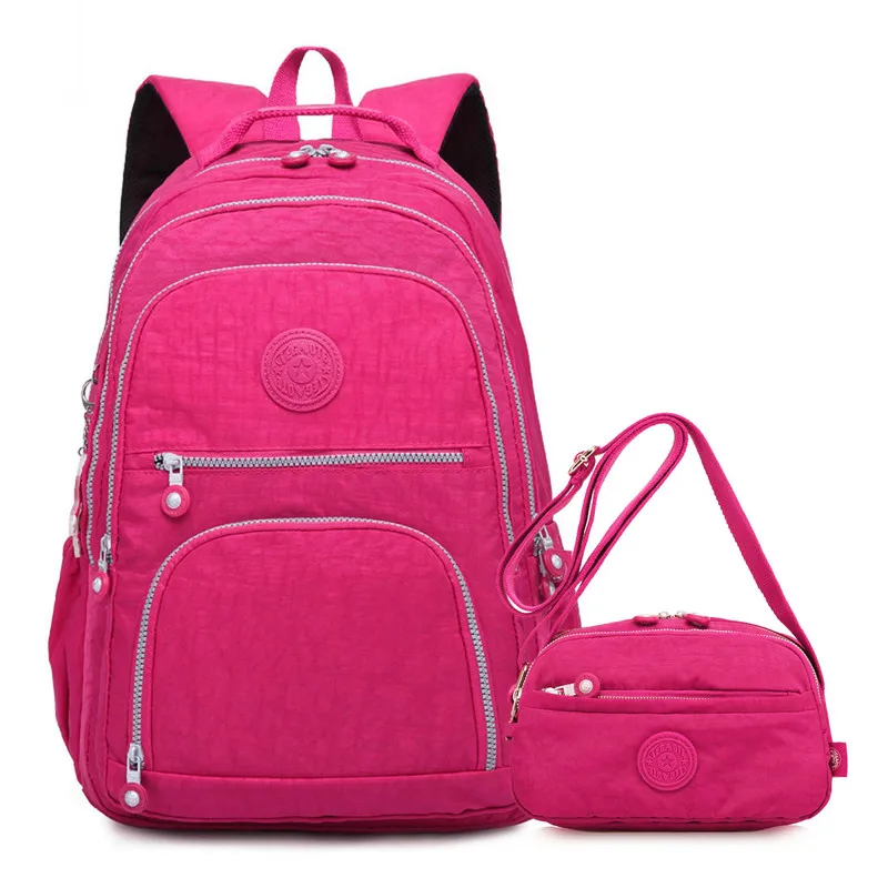 TEGAOTE, комплект из 2 предметов, нейлоновый женский рюкзак, школьная сумка для девочек-подростков, рюкзак на плечо, композитная сумка, ранец, Mochila Feminina