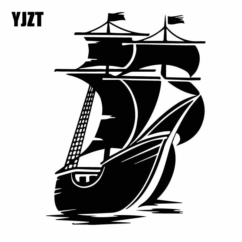 YJZT 13 2 см * 17 5 Доставка морем или воздухом лодке пиратский Виниловая Наклейка