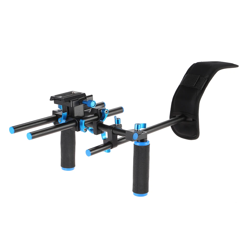

Aluminum Alloy Video Shoulder Mount Support Rig Stablizer with 1/4" Screw Mount Slider C-shaped Holder for DSLR Camera Camcorder