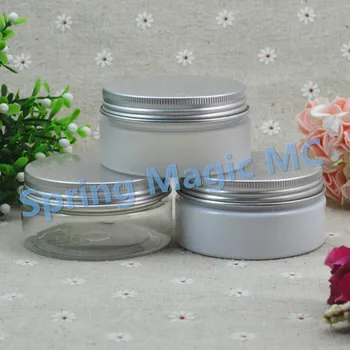 

80g White/Frosted Plastic Cream Jars with aluminum Lid PET Cream Jars,Cosmetic containers,80ml Mask jar,cosmetic packaging