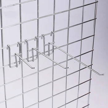 

Length 50/100/150/200/250mm Wire Dia.3.5mm Grid Wall Exhibition Display Hooks Chrome-plated Supermarket Shelf Hanger Racks