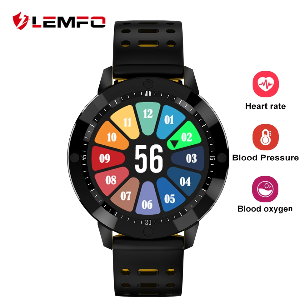 

LEMFO Smart Watches Pedometer Heart Rate Blood Pressure Blood oxygen Monitoring Waterproof IP67 Breathing Light Smart Watch