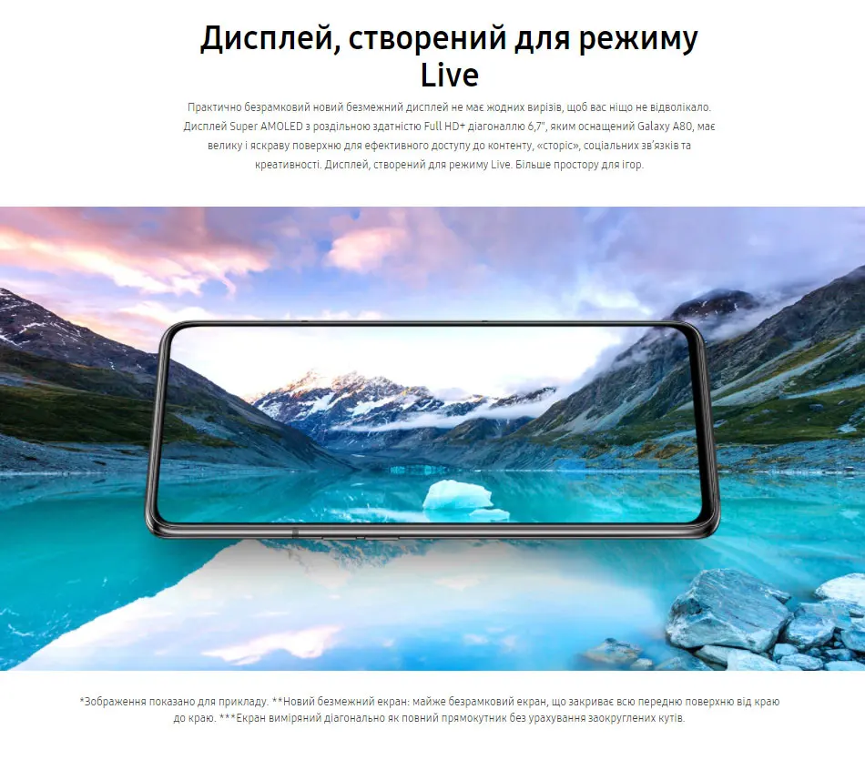 Мобильный телефон samsung Galaxy A80 A805F/DS с глобальной версией, 6,7 дюймов, 8 ГБ ОЗУ, 128 Гб ПЗУ, Snapdragon 730, Android 3700 мА/ч, две sim-карты, NFC