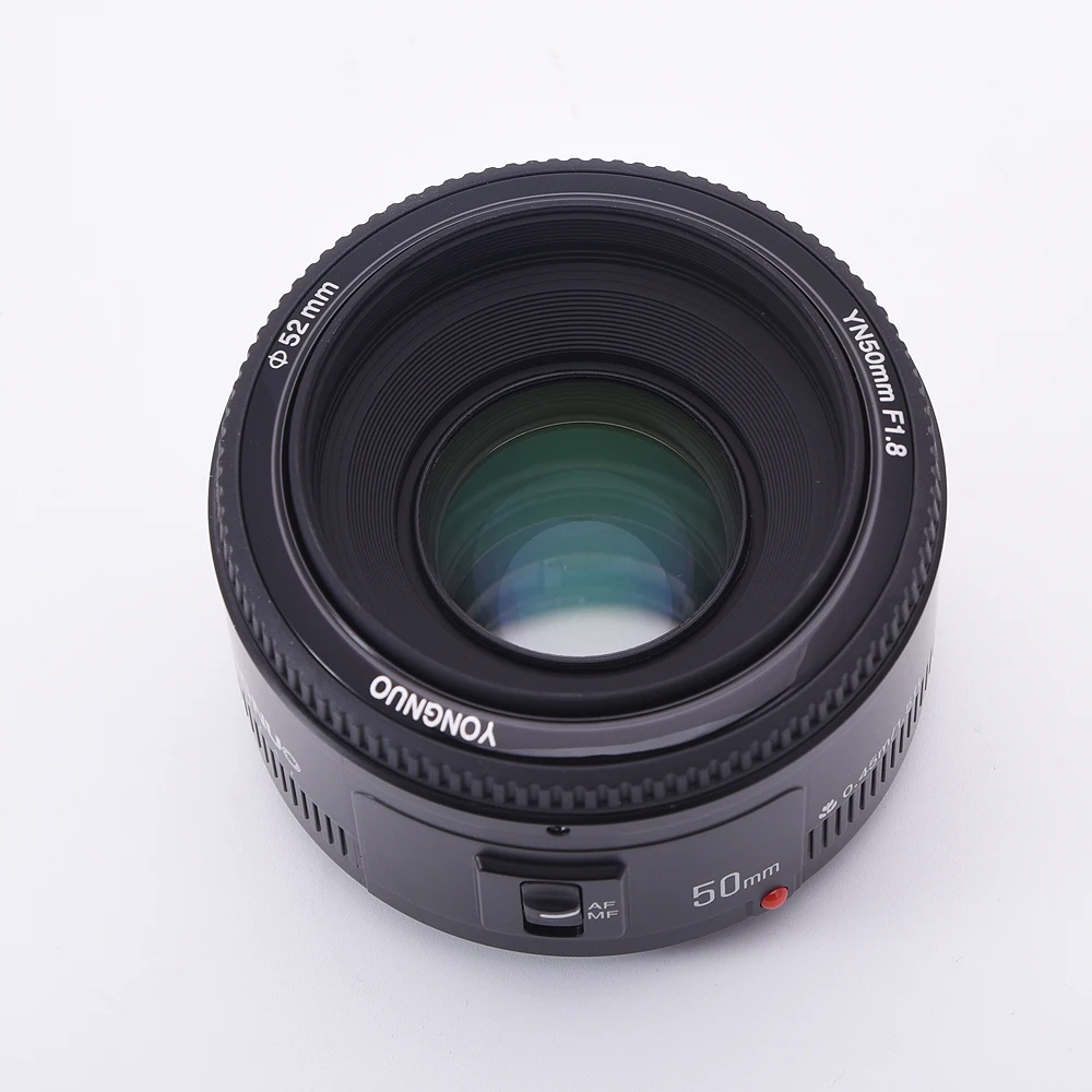 Объектив Yongnuo YN50mm F1.8 AF/MF с электронным адаптером автофокуса для камеры Canon M M2 M3 M5 m6 с большой апертурой