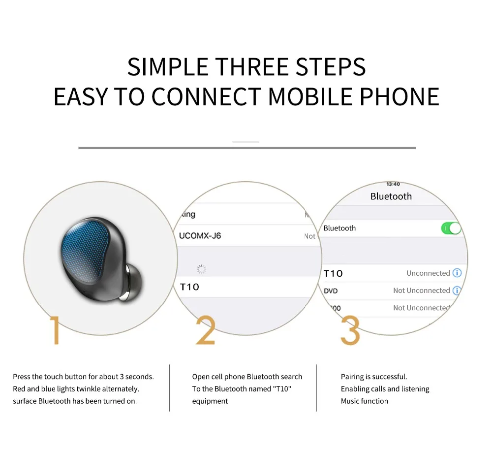2018 New SYLLABLE D900P Bluetooth V5.0 TWS Earphone True Wireless Stereo Earbud Waterproof SYLLABLE Bluetooth Headset for Phone (11)