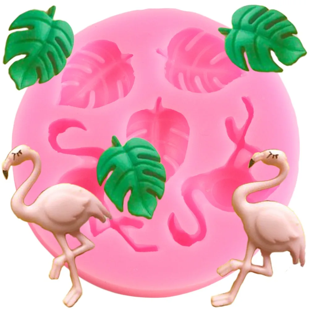 

Flamingo Cake Decorating Silicone Molds Turtle Leaf DIY Cupcake Baby Birthday Fondant Cake Baking Candy Chocolate Gumpaste Mold