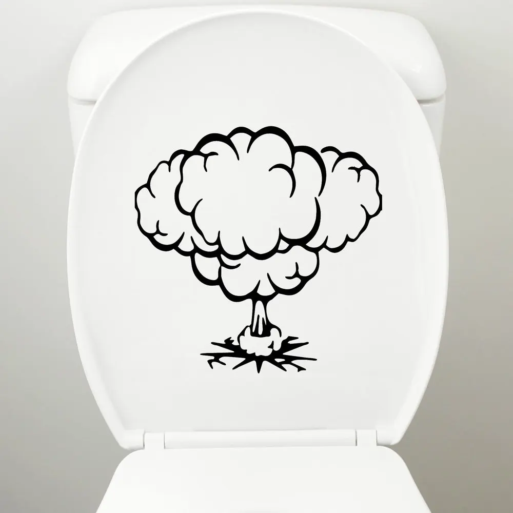 Waterproof Vinyl Wall Art Funny Toilet Stickers - \, image size:1000x1000