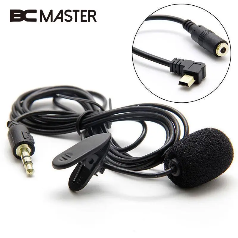 BCMaster 1,5 м Длина USB внешний зажим на зажиме микрофон адаптер кабель провод для Gopro Hero 3 3+ 4 Спортивная Экшн-камера