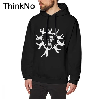 

I Like To Get High Skydiving Sweatshirt Male Quality 100% Cotton S-3XL New Arrival Top design Hoodies