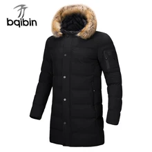 2017 New Mens Cotton-Padded Parka Winter Coat Warm Long Jacket Men Coats ashion Overcoat Fur Hooded Coats