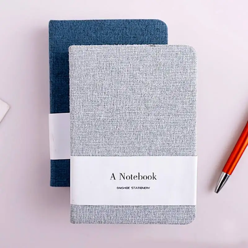 

A6 Cloth Notebook Blank Horizontal Line Notebook Diary Book Travel Plan Student Children Notepad Office School Supplies