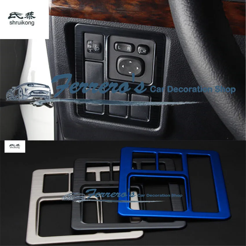 

1PC Stainless Steel Headlight Switch Decorations Cover Car Stickers FOR 2010-2017 Toyota Prado 2700