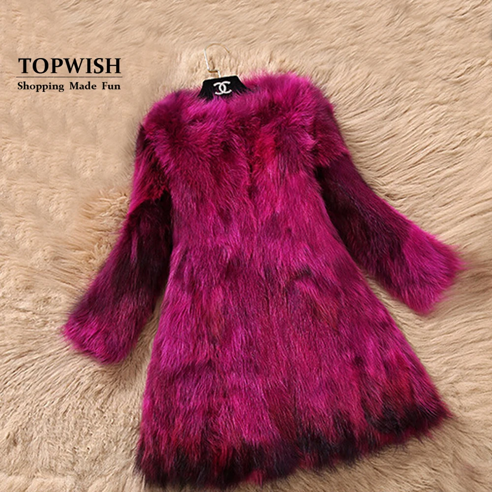 

2019 New Arrival Real Fox Fur Coat Lady Top Selling Factory Wholesale Natural Fox Fur Jacket 100% Genuine Fur Overcoat TFP822