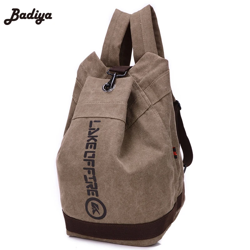 

Fashion Mochila Escolar Casual School Bag Male Suitcase Bucket Travel Backpack for Teenagers Vintage Canvas Backpack Space Bag
