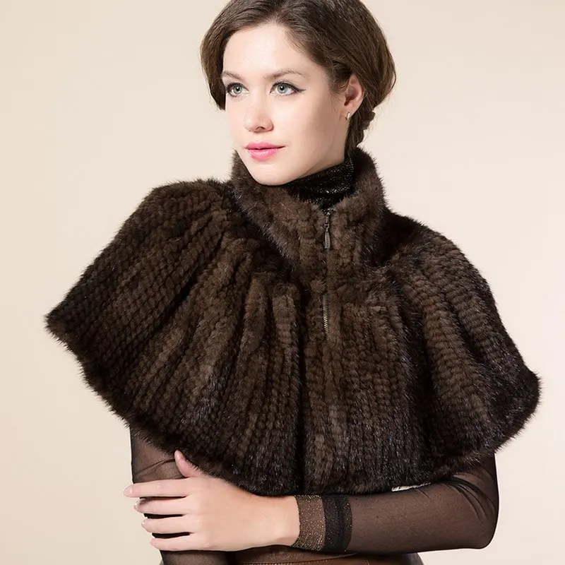 Buy High Quality Genuine Mink Fur Shawl Female Real