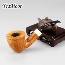 Гладкая поверхность Briar деревянная труба 74 Инструменты 9 мм фильтр дым табачная труба белое кольцо курительная труба деплантация рот Briar труба