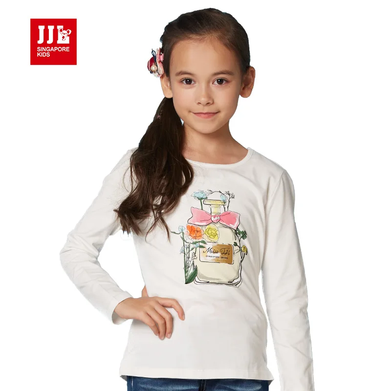 girls long sleeve t shirt print kids tshirts size 6 15t children