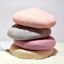 Seioum, шерстяной берет, женские зимние шапки, для женщин, плоская шапка, вязанные, кашемир, шапки, для девушек, береты, шапка, для женщин, кости, Tocas, художника H