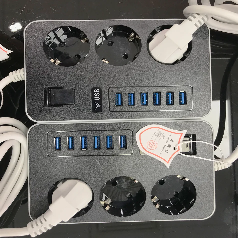 USB Мощность удлинитель защита розетки от скачков напряжения 1 8 M шнур штепсельная