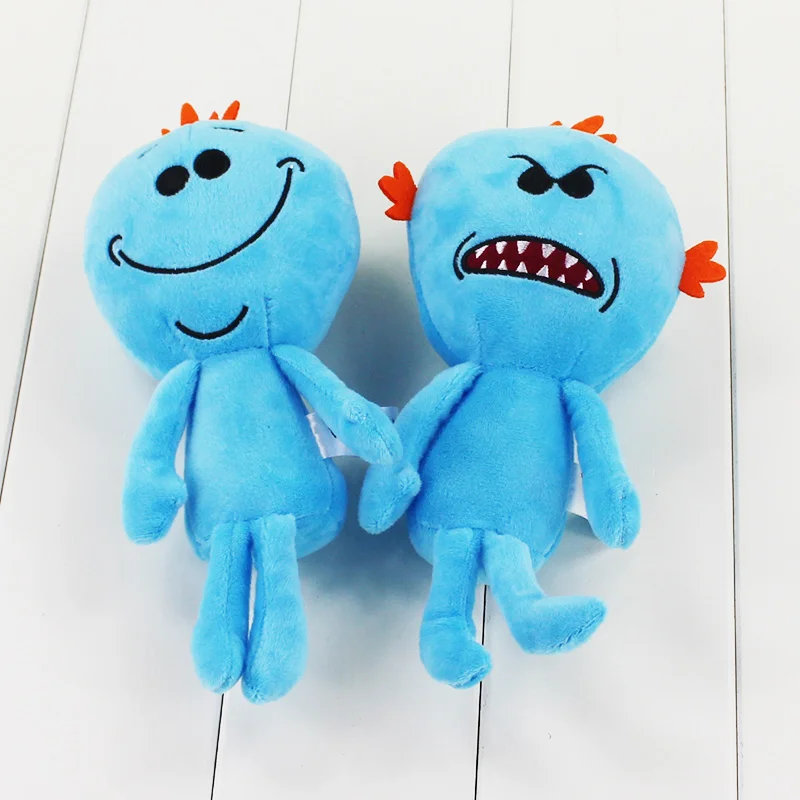 23 см Рик и Морти научный мультфильм милый мистер Meeseeks счастливое и сердитое лицо плюшевые куклы Q мягкие куклы хороший подарок для детей