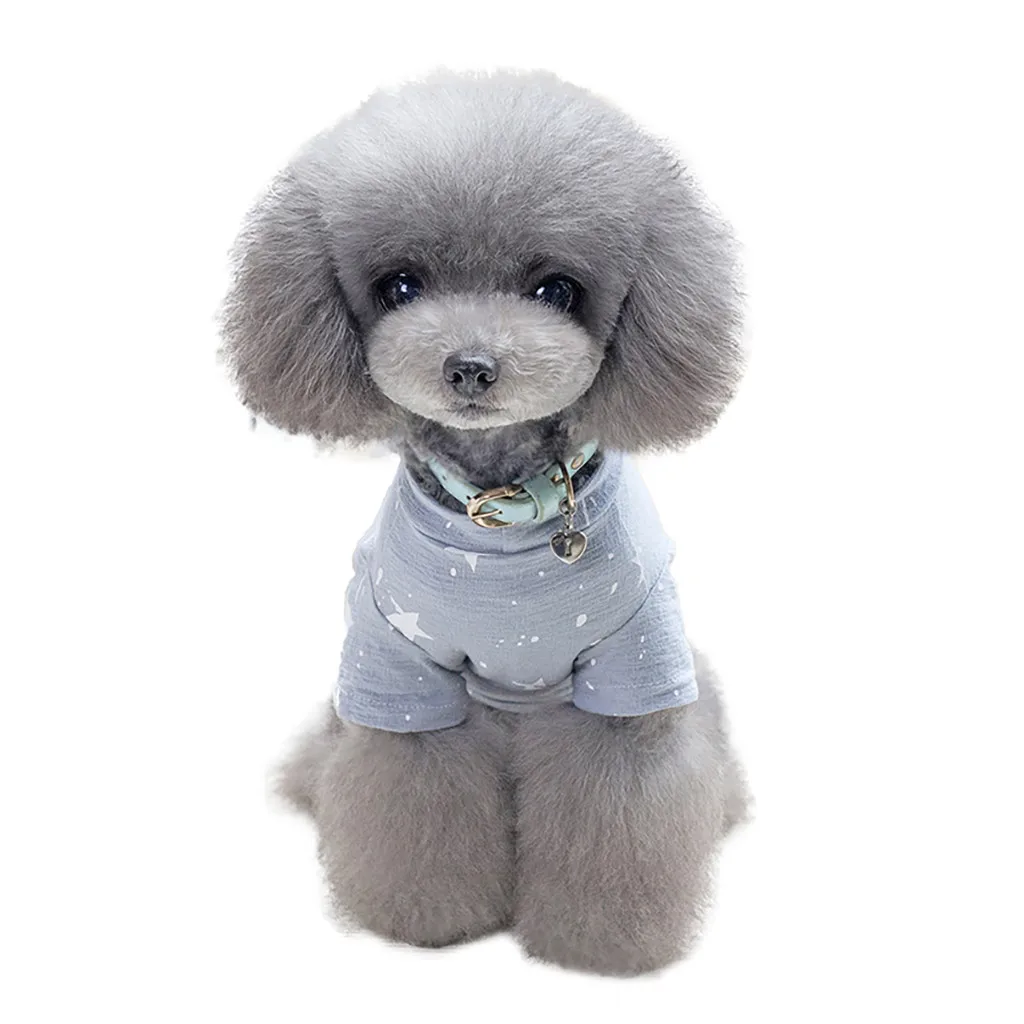 

Transer Dog Shirt Pet Spring And Five-pointed Star Dogs Summer Costumes Pet Clothes Vest Camiseta Perro 19Mer22 P35