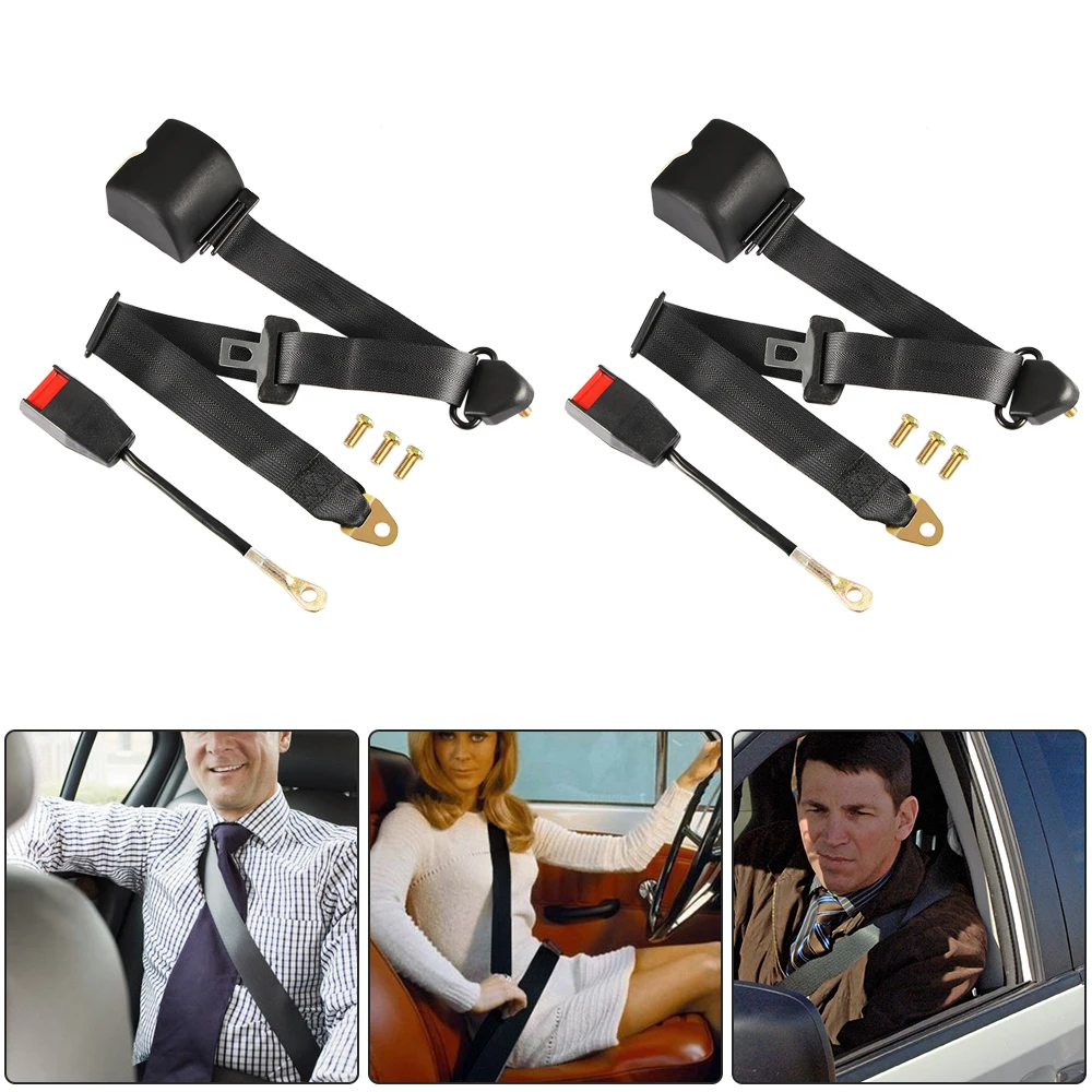 AOZBZ 3.2m Retractable Extension Seatbelt Set Kit 2 set 3Point