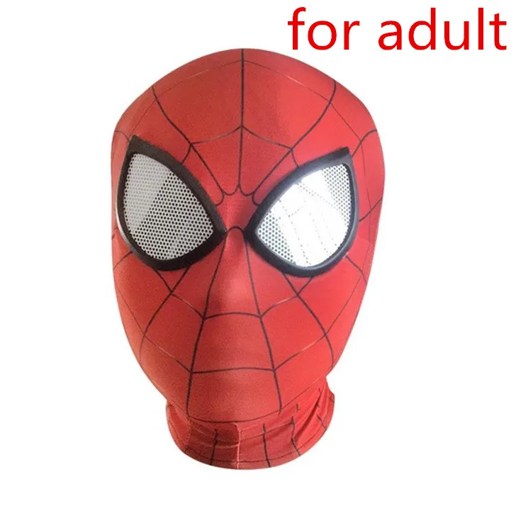 Маска паука для косплея Гвен Стейси человек маска линзы 3D Косплей Питер Паркер Faceshel Супергерои костюмы на Хэллоуин для взрослых мужчин и женщин - Цвет: A for adult