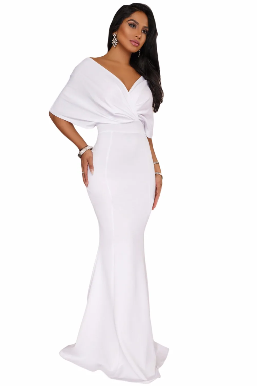 White-Off-The-Shoulder-Mermaid-Maxi-Dress-LC61944-1-3