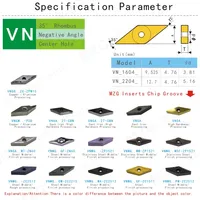 טונגסטן קרביד VNMG160404-MT ZN60 Cermet הבינוני פיין פלדת חלקי Have הטוב על סיום בצר טונגסטן קרביד והתוספות 10pcs MOSASK (4)