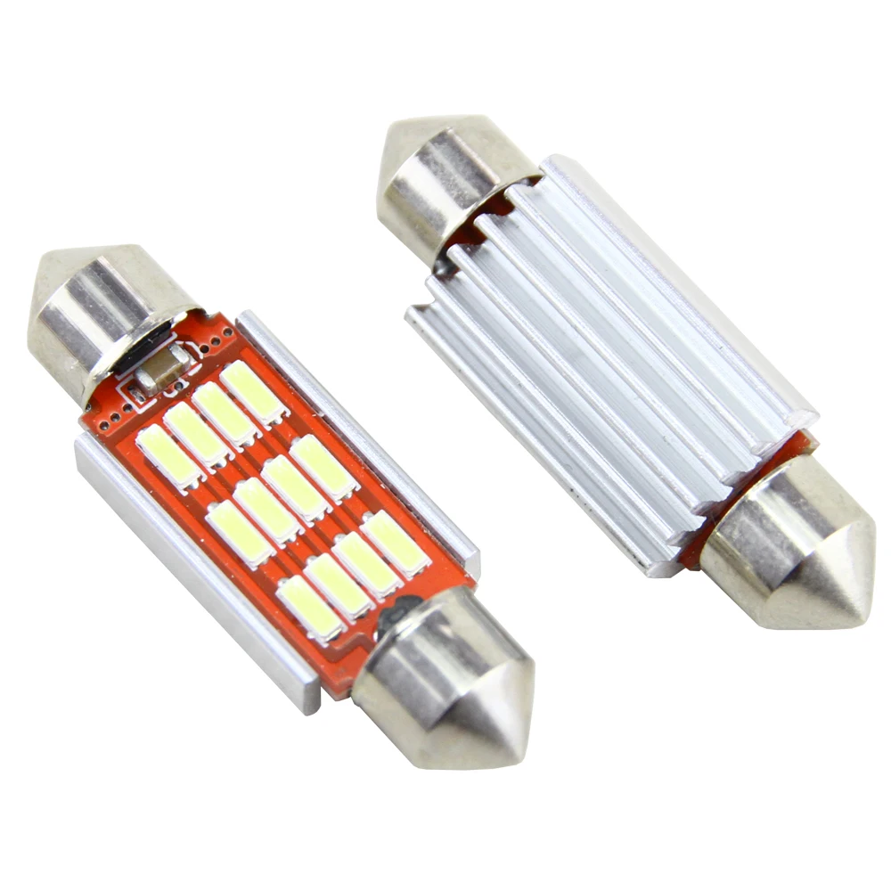 10 шт. белый 31 мм 36 39 41 42 гирлянда купольная 4014 SMD C5W Светодиодный лампа для