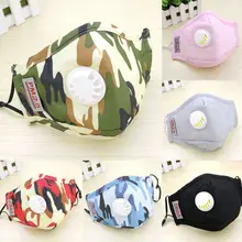 Для Взрослых Унисекс PM2.5 хлопковая маска для губ сменный Угольный воздушный фильтр Камуфляжный принт сплошной цвет рот муфельные респиратор