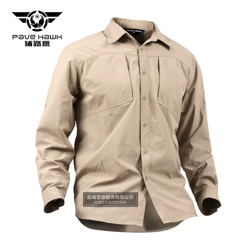 Мужская быстросохнущая дышащая тактическая армейская рубашка для фанатов на открытом воздухе, для альпинизма, походов, тренировок, с длинным рукавом, Мужская военная одежда