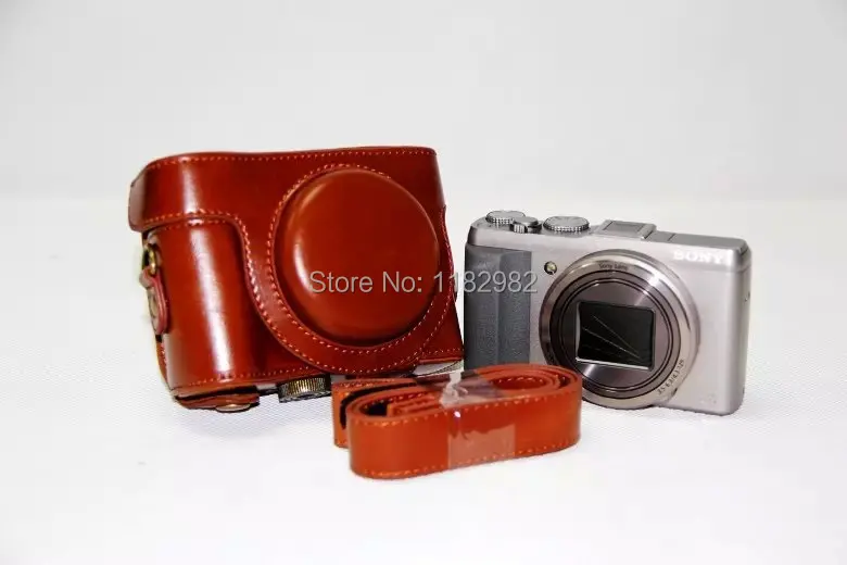 Кожаный чехол для камеры, сумка для sony Cyber-shot DSC-HX60 DSC-HX50V DSC HX60 HX50V HX30, без логотипа, черный, коричневый, кофейный