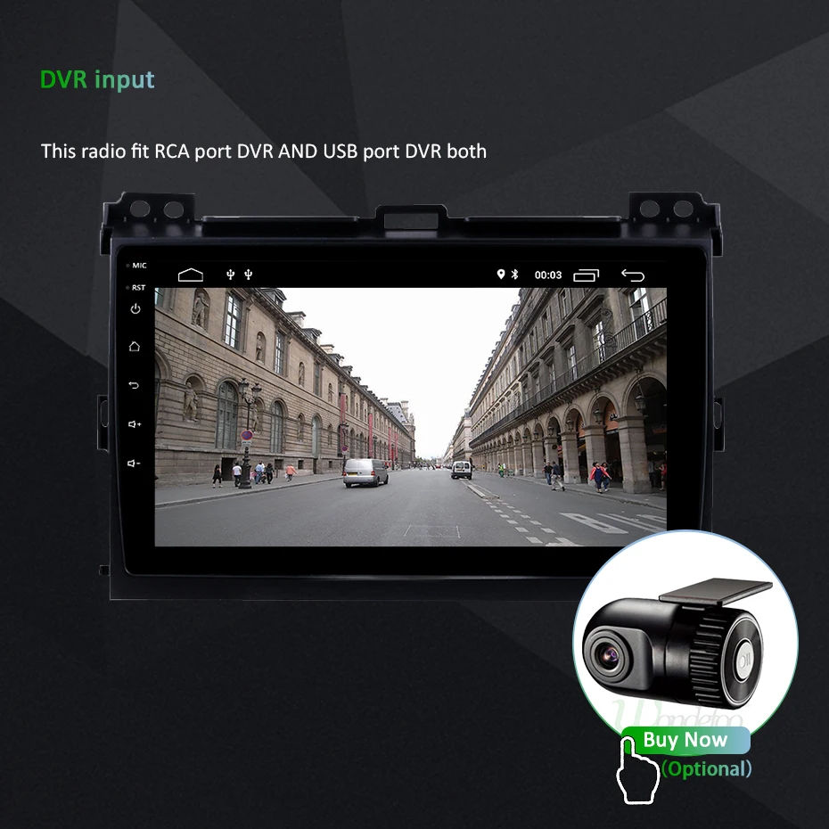Clearance DSP IPS Android 9.0 Car GPS Radio for Toyota LAND CRUISER Prado 120 Lexus GX470 Multimedia Screen Build in 4G MODEM Slot No DVD 25