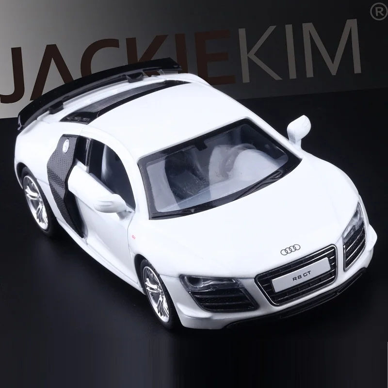 Высокая имитация изысканных литых и игрушечных автомобилей: Caipo автомобильный Стайлинг Audi R8 GT Supersports 1:32 литая модель игрушечного автомобиля - Цвет: Белый
