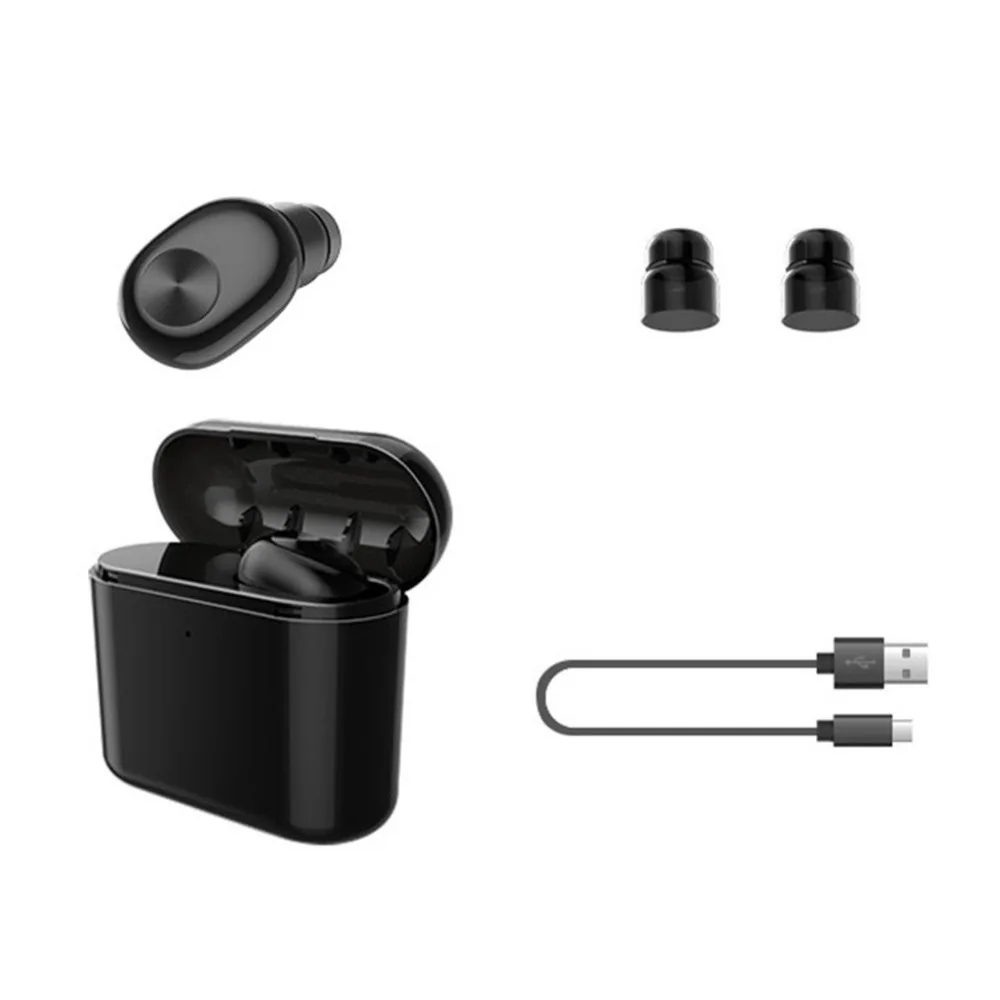 

Wireless Bluetooth Earphone Mini Invisible Earbuds In-ear Headset with Charging Box Portable Sport Travel Earpiece Headphone